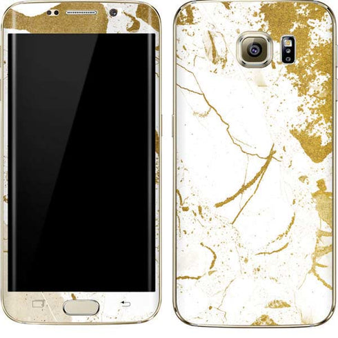 White Scattered Marble Galaxy S7 Edge Skin