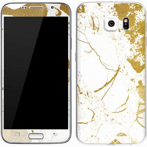 White Scattered Marble Galaxy S7 Skin