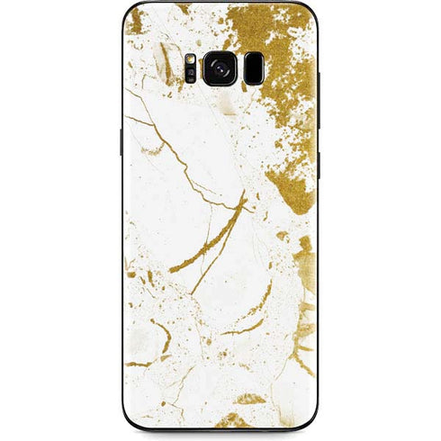 White Scattered Marble Galaxy S8 Skin