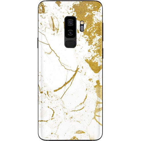 White Scattered Marble Galaxy S9 Plus Skin