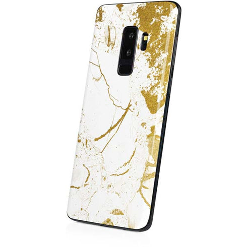 White Scattered Marble Galaxy S9 Plus Skin