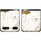 White Scattered Marble Galaxy Z Flip Skin