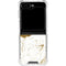 White Scattered Marble Galaxy Z Flip5 5G Clear Case
