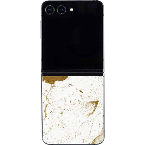 White Scattered Marble Galaxy Z Flip5 5G Skin