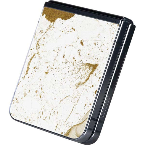 White Scattered Marble Galaxy Z Flip5 5G Skin