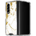 White Scattered Marble Galaxy Z Fold4 5G Clear Case