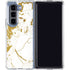 White Scattered Marble Galaxy Z Fold5 5G Clear Case