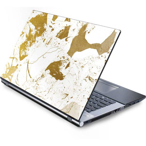 White Scattered Marble Generic Laptop Skin