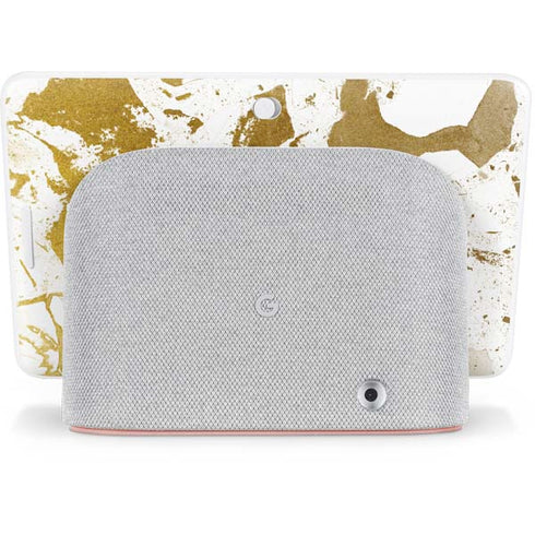 White Scattered Marble Google Home Hub Skin