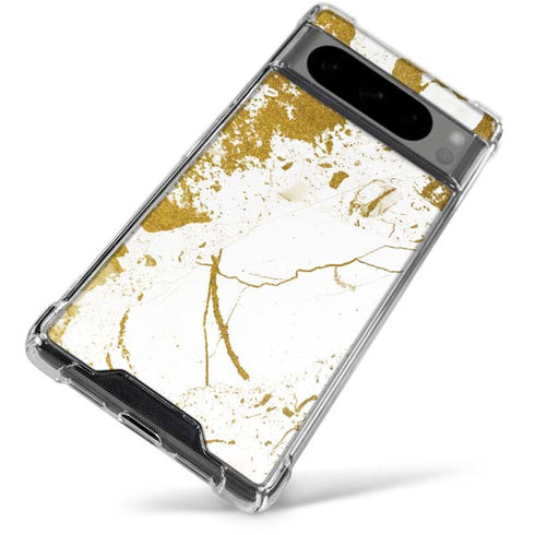 White Scattered Marble Google Pixel 8 Pro Clear Case