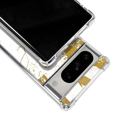 White Scattered Marble Google Pixel 8 Pro Clear Case