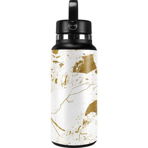 White Scattered Marble Hydro Flask 32oz Wide Mouth Skin