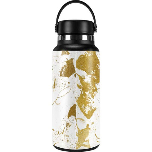 White Scattered Marble Hydro Flask 32oz Wide Mouth Skin