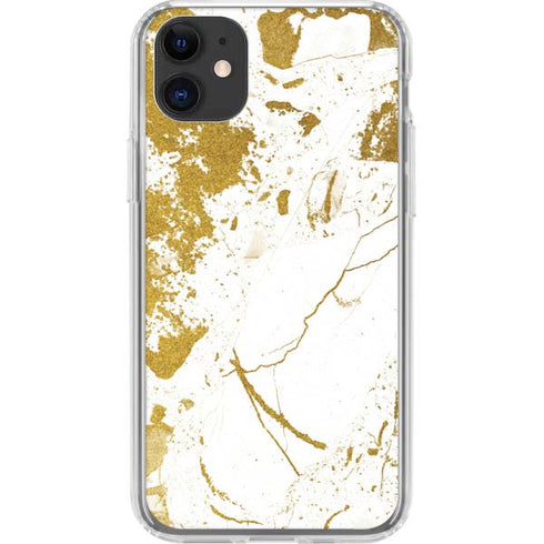 White Scattered Marble iPhone 11 Clear Case