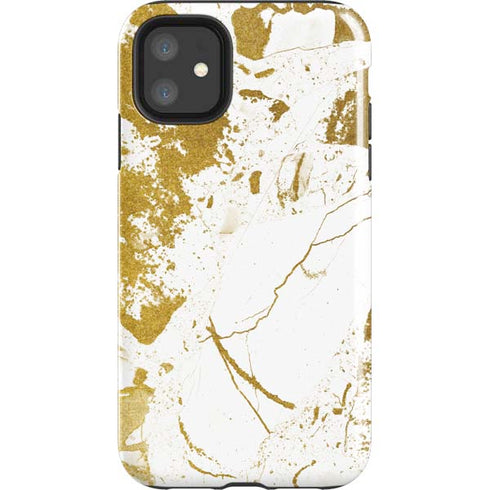 White Scattered Marble iPhone 11 Impact Case