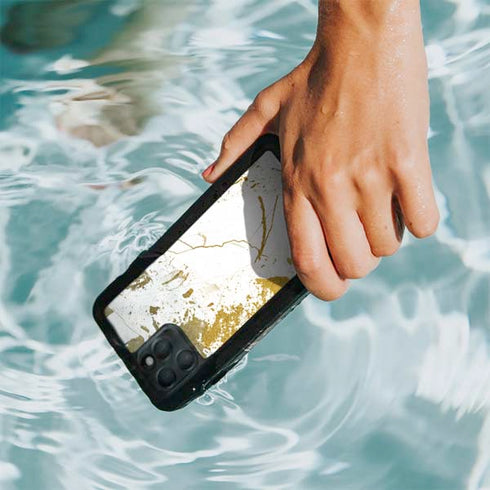 White Scattered Marble iPhone 11 Pro Max Waterproof Case