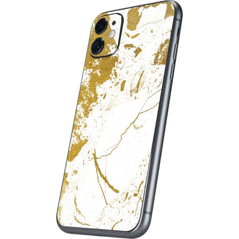 White Scattered Marble iPhone 11 Skin