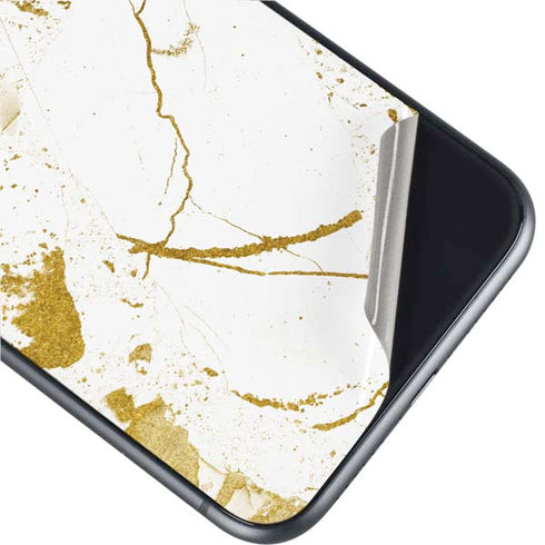 White Scattered Marble iPhone 11 Skin