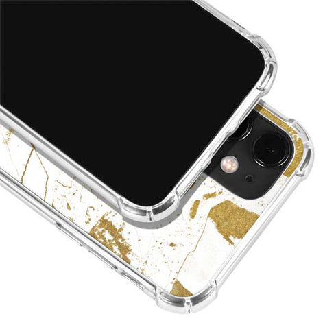 White Scattered Marble iPhone 12 Clear Case