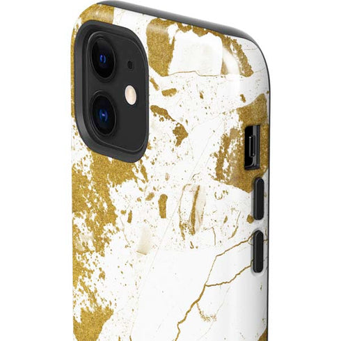 White Scattered Marble iPhone 12 Impact Case