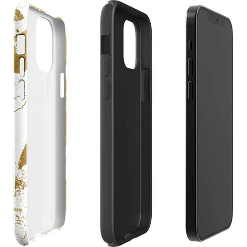White Scattered Marble iPhone 12 Impact Case