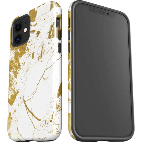 White Scattered Marble iPhone 12 Impact Case