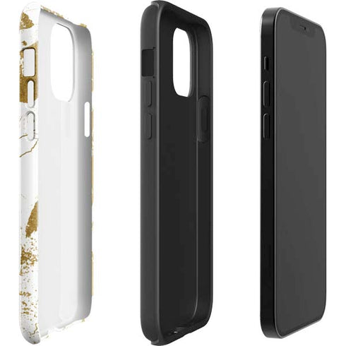 White Scattered Marble iPhone 12 Mini Impact Case