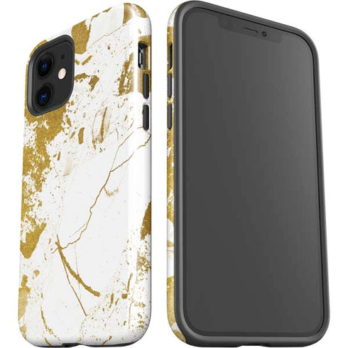 White Scattered Marble iPhone 12 Mini Impact Case