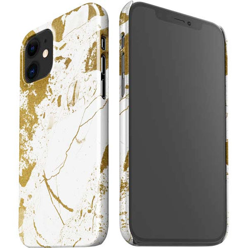 White Scattered Marble iPhone 12 Mini Lite Case