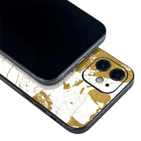 White Scattered Marble iPhone 12 Mini Skin