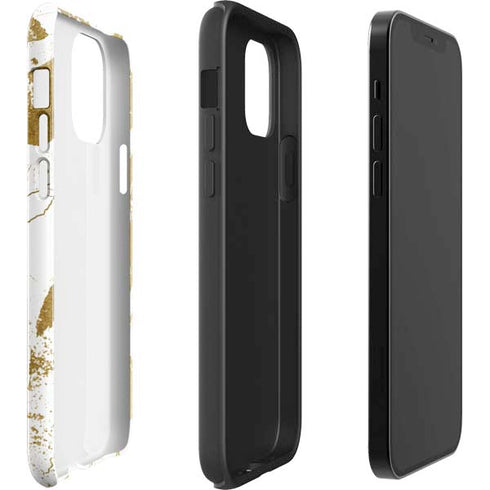 White Scattered Marble iPhone 12 Pro Impact Case