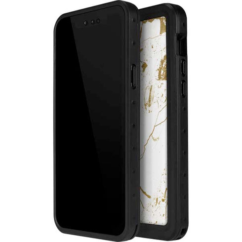 White Scattered Marble iPhone 12 Pro Max Waterproof Case