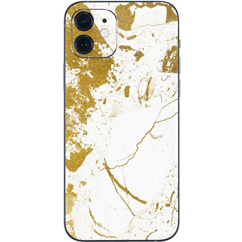 White Scattered Marble iPhone 12 Skin