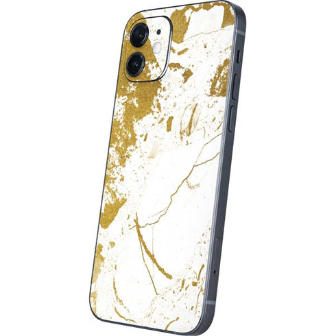 White Scattered Marble iPhone 12 Skin