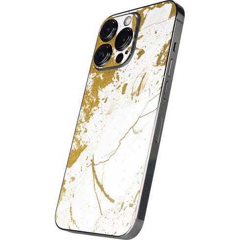 White Scattered Marble iPhone 13 Pro Skin