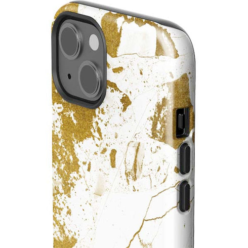 White Scattered Marble iPhone 15 Plus Impact Case