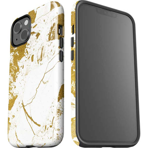 White Scattered Marble iPhone 14 Plus Impact Case