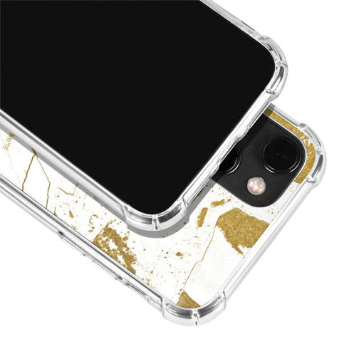 White Scattered Marble iPhone 14 Plus Clear Case