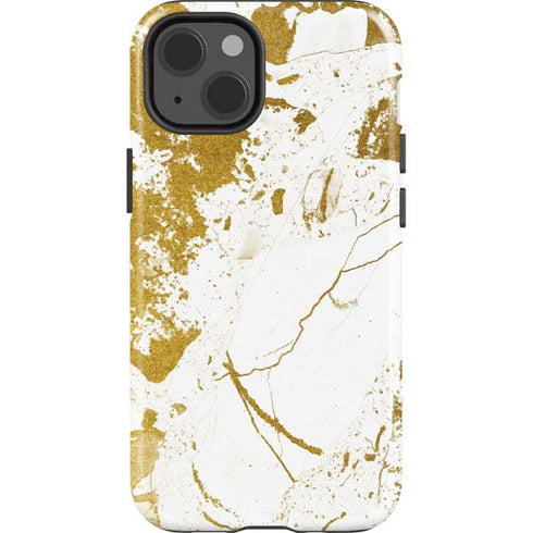 White Scattered Marble iPhone 15 Impact Case