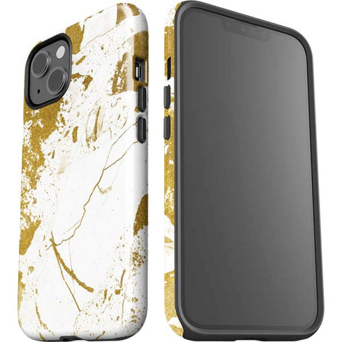 White Scattered Marble iPhone 15 Impact Case