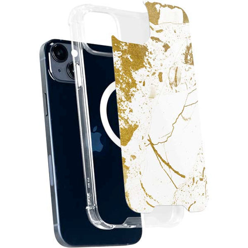 White Scattered Marble iPhone 14 Plus MagSafe Case