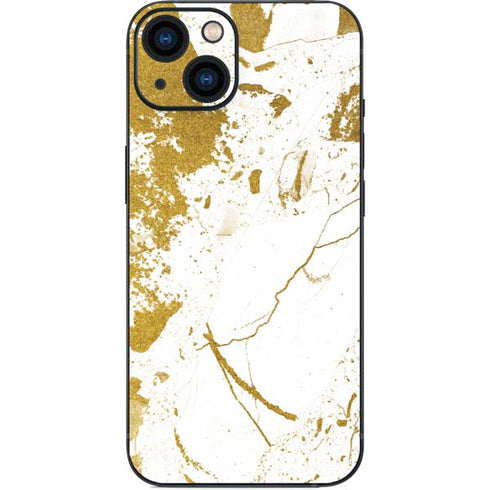 White Scattered Marble iPhone 14 Plus Skin