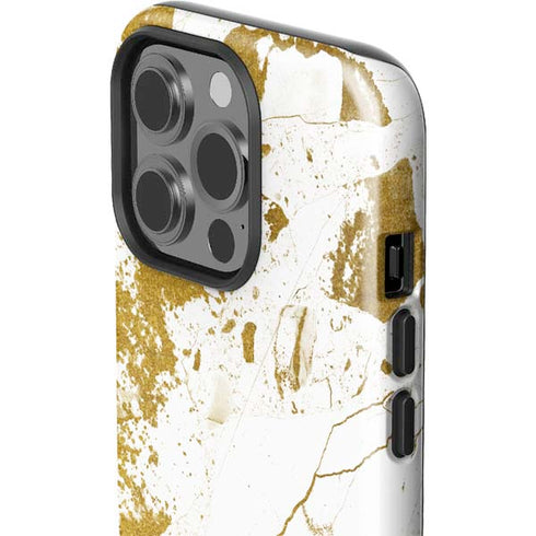 White Scattered Marble iPhone 15 Pro Impact Case