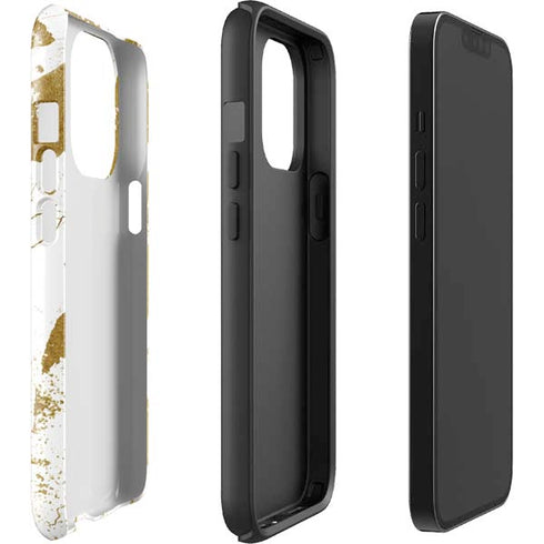 White Scattered Marble iPhone 15 Pro Impact Case
