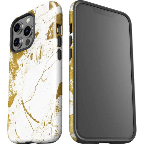 White Scattered Marble iPhone 15 Pro Impact Case