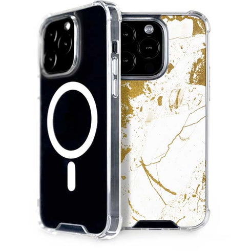 White Scattered Marble iPhone 14 Pro MagSafe Case