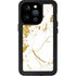 White Scattered Marble iPhone 14 Pro Waterproof Case