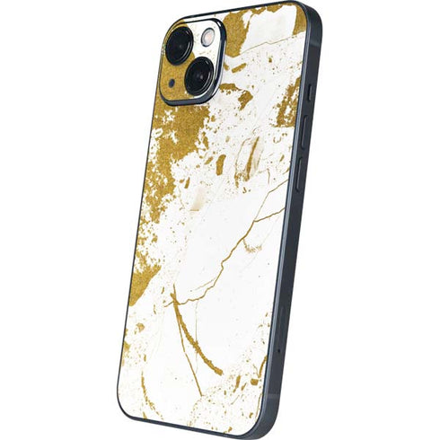 White Scattered Marble iPhone 14 Skin