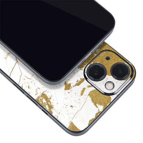 White Scattered Marble iPhone 14 Skin