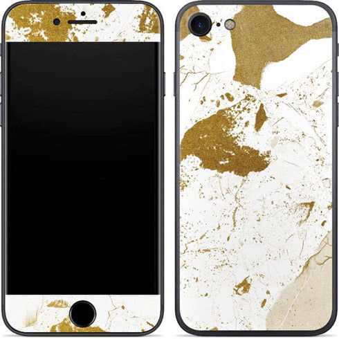 White Scattered Marble iPhone 7 Skin